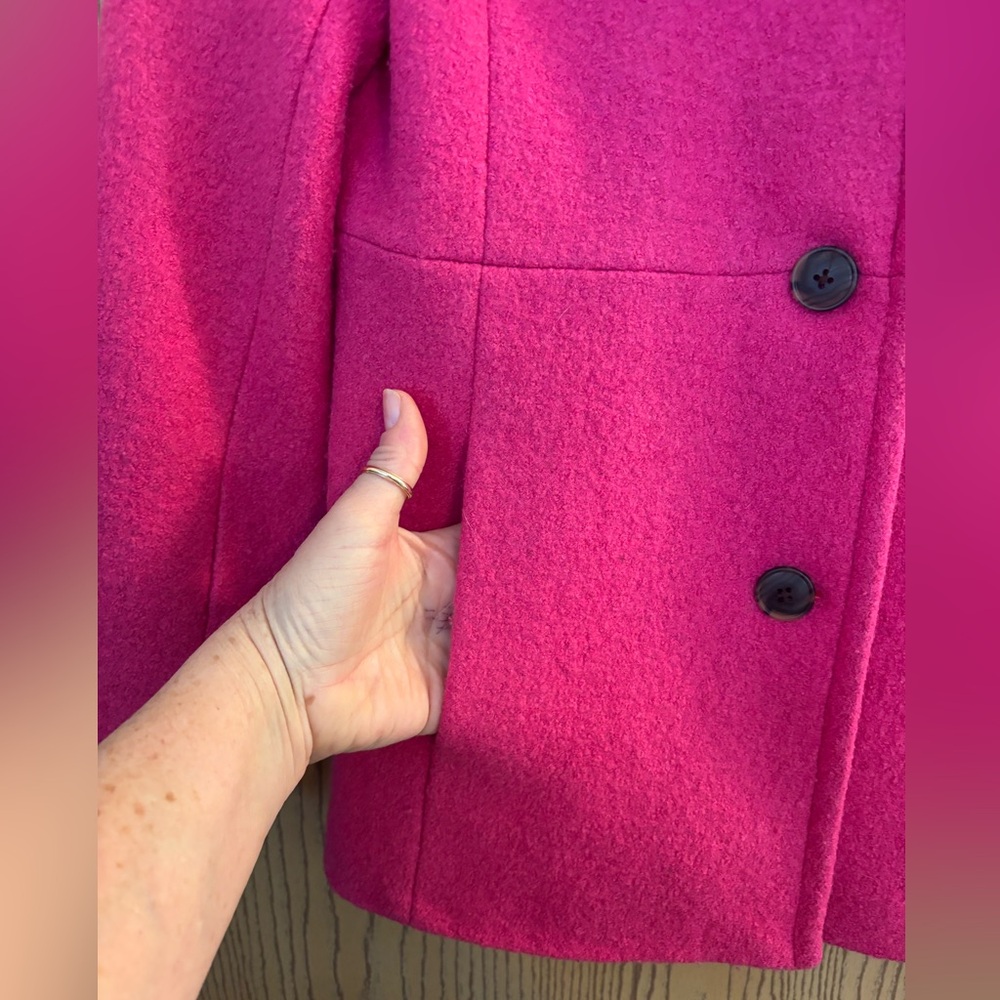 Lands End Wool Blend Spring Coat - Picture 3 of 10